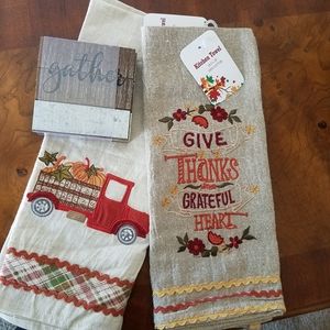 Hand towel and coaster set